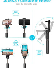 Load image into Gallery viewer, BlitzWolf Extendable Selfie Stick Tripod with Wireless Remote